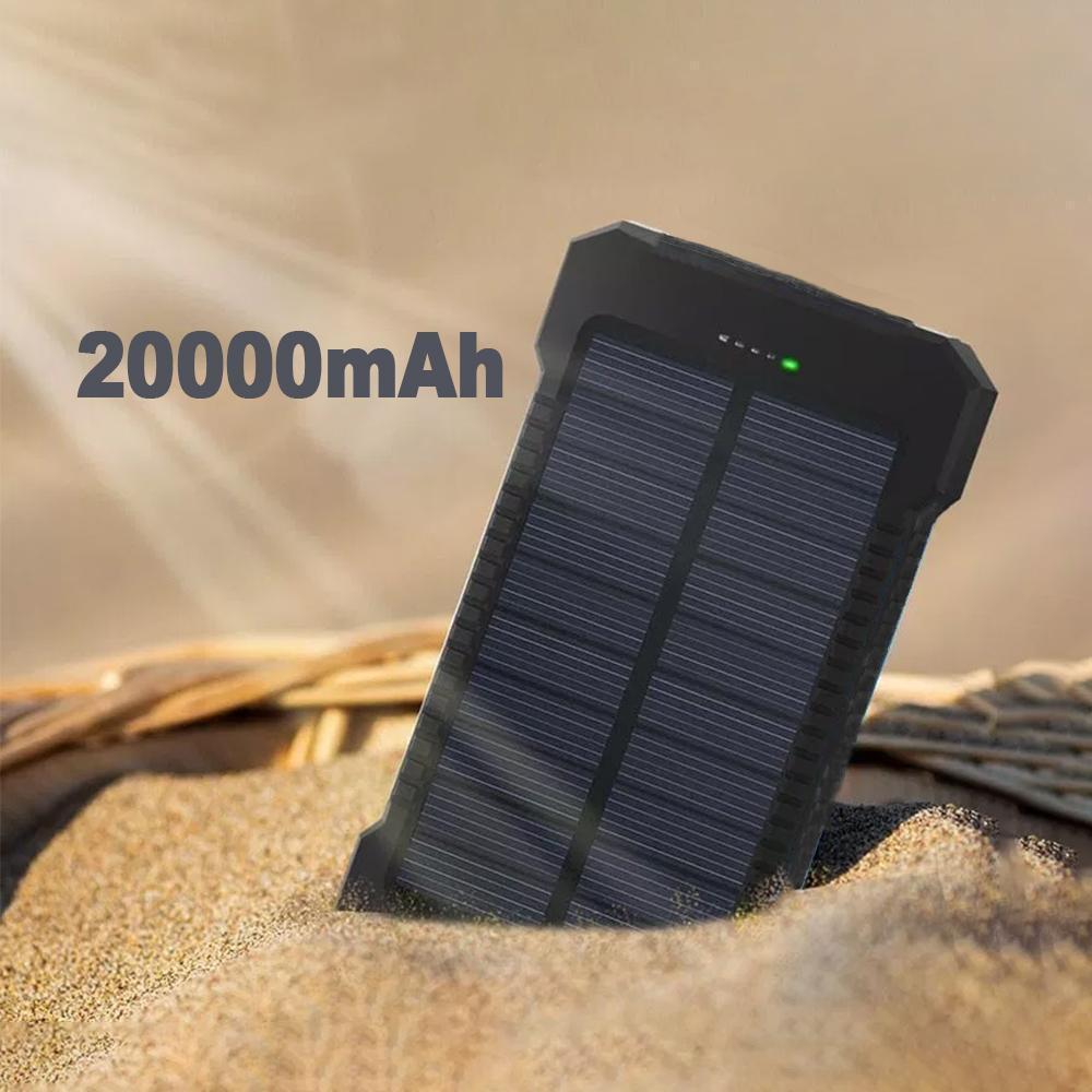 EcoCharge™ | Waterproof Solar Power Bank with LED Flashlight