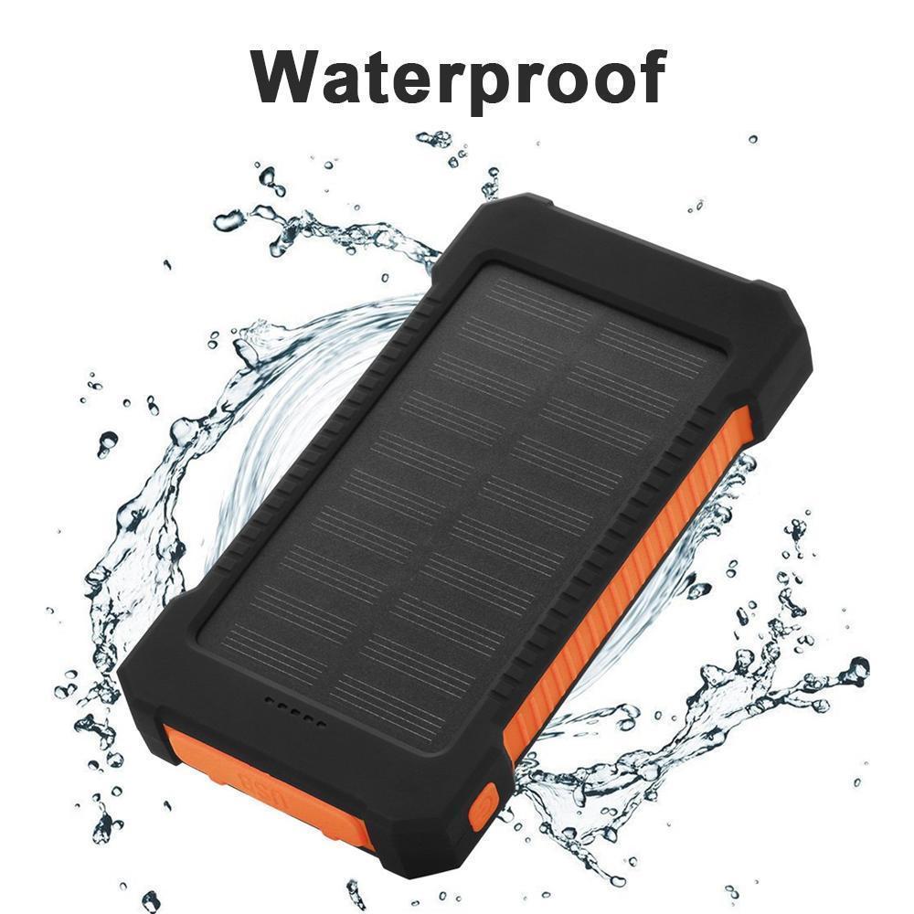 EcoCharge™ | Waterproof Solar Power Bank with LED Flashlight