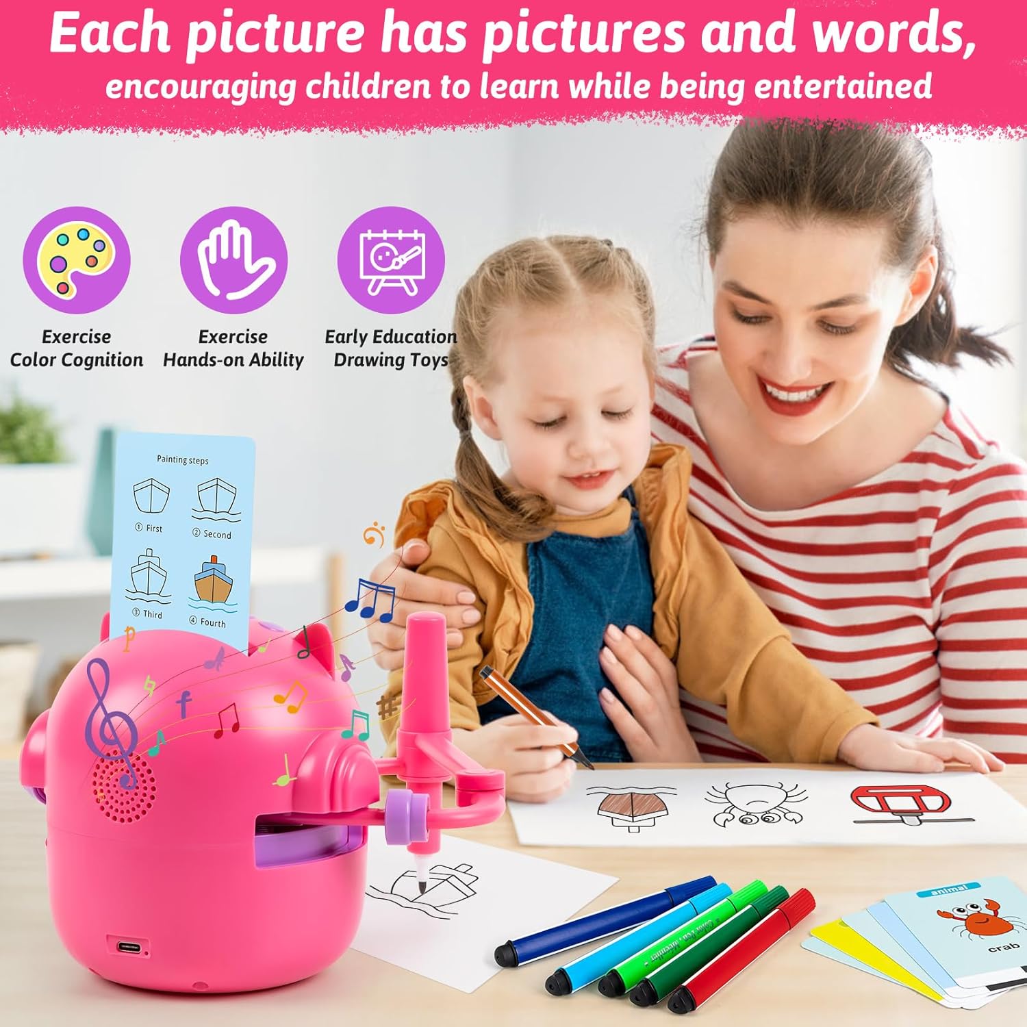 DrawBot™ – Interactive Smart Educational Drawing Robot for Kids | 50% OFF